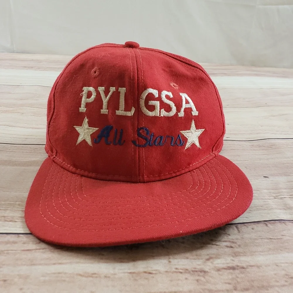 VINTAGE New Era PYL GSA All Stars‎ Hat Cap Red California Fastpitch Softball